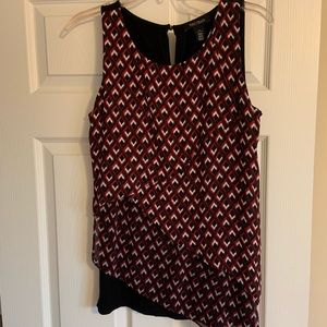 White House Black Market asymmetrical sleeveless top